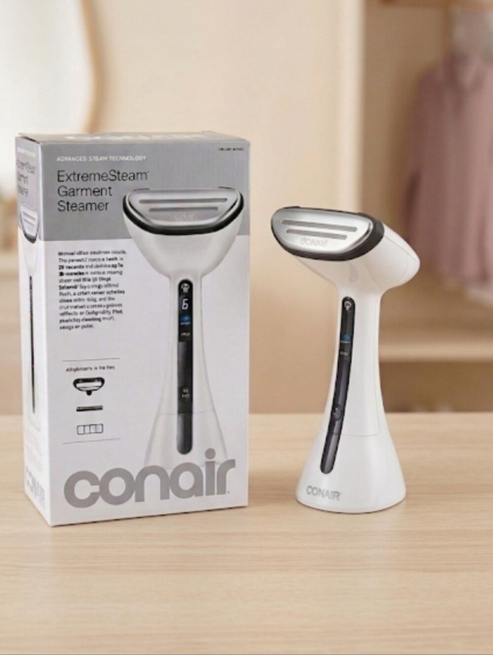Conair ExtremeSteam Handheld Garment Steamer Open Box White/Black